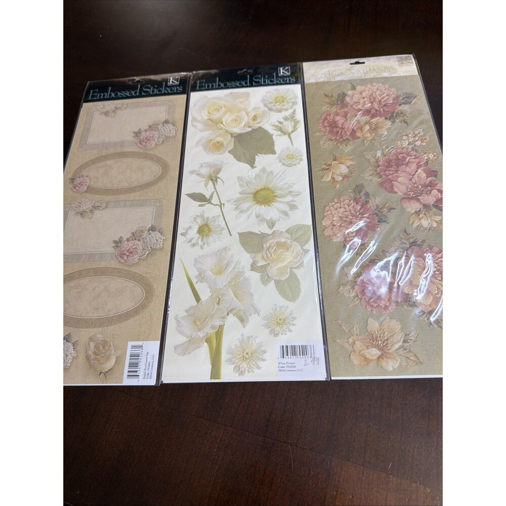 K&Company Embossed Stickers Teddy Bears Scrapbooking